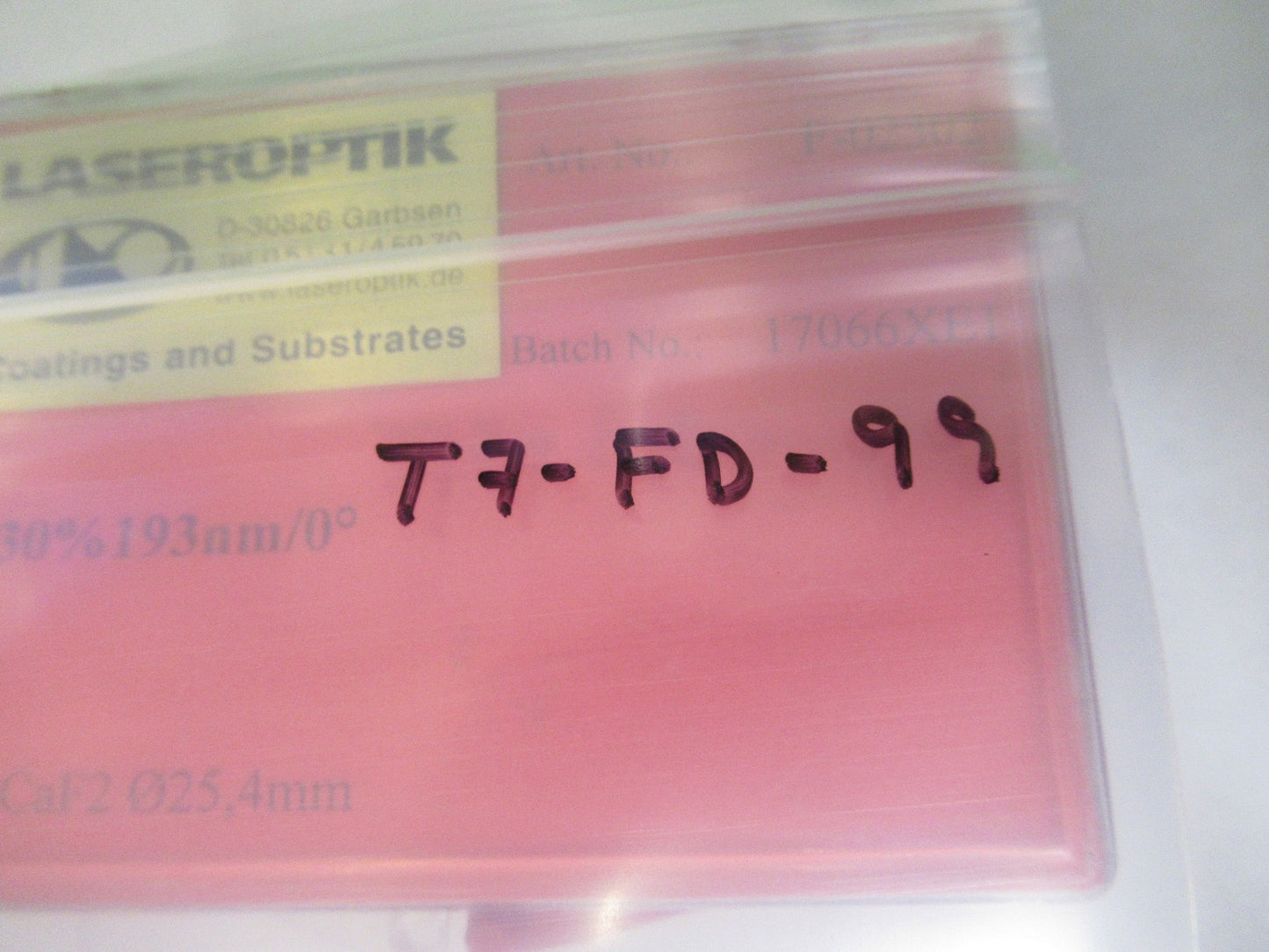 OPTICAL LENS LOT CALCIUM FLUORIDE CaF2 INFRARED OPTICS AS PICTURED T7-FD-99