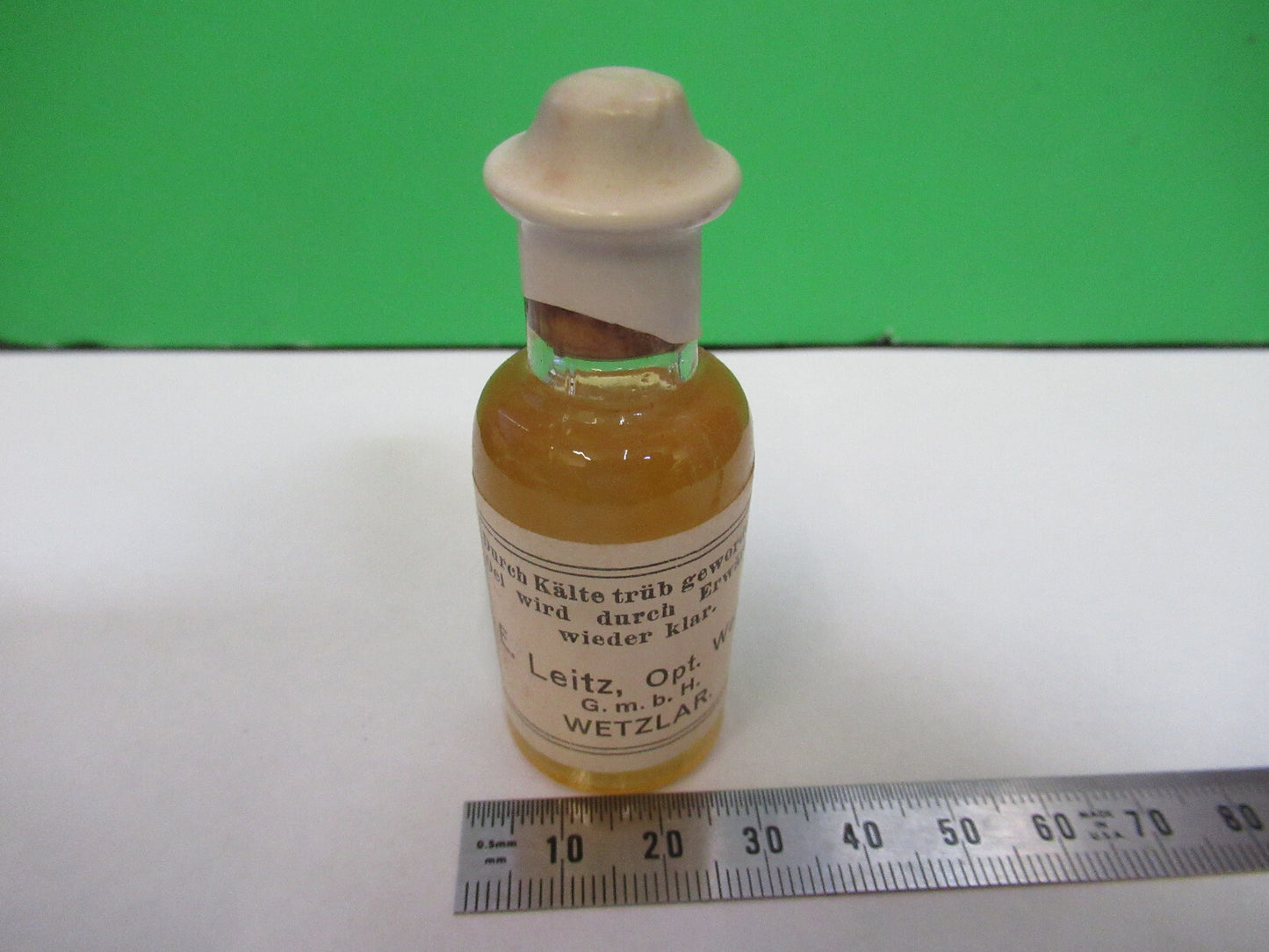 Leizt Wetzlar Cedern Oel Antique Bottle Microscope Part