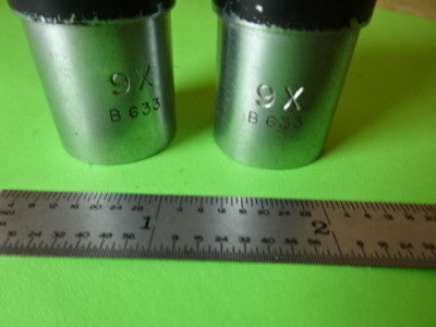 Microscope Part Optical Lot Eyepieces Ocular Spencer Lens Co. American Optical Co. 9X Optics