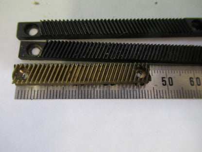 LOT 4 PIECES RACK GEAR BAUSCH LOMB AO SPENCER MICROSCOPE PART AS PICTURE U8-A-39