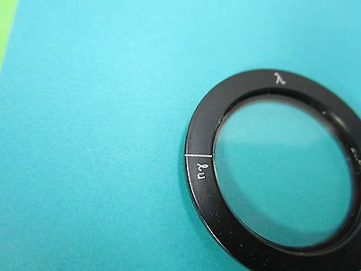 MICROSCOPE PART FILTER LAMBDA GERMANY OPTICS AS PICTURED BIN#B6-08