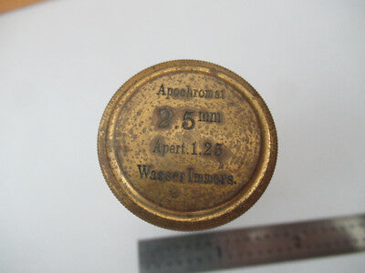 Carl Zeiss AG Jena 2.5mm Empty Brass Objective Can Microscope