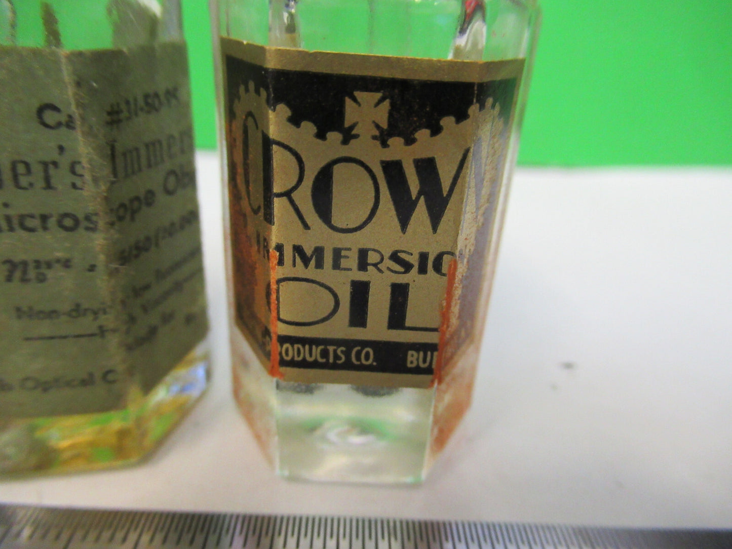 Bausch & Lomb Lot Immersion Oil Antique Bottle Microscope Part