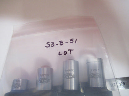 LOT 4ea OBJECTIVE OLYMPUS JAPAN OPTICS  MICROSCOPE PART AS PICTURED S3-B-51