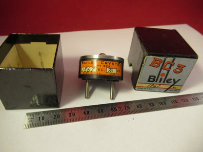 Vintage 1940's Quartz Crystal Bliley Electric Co. BC3 Frequency 1867 Kc +Box