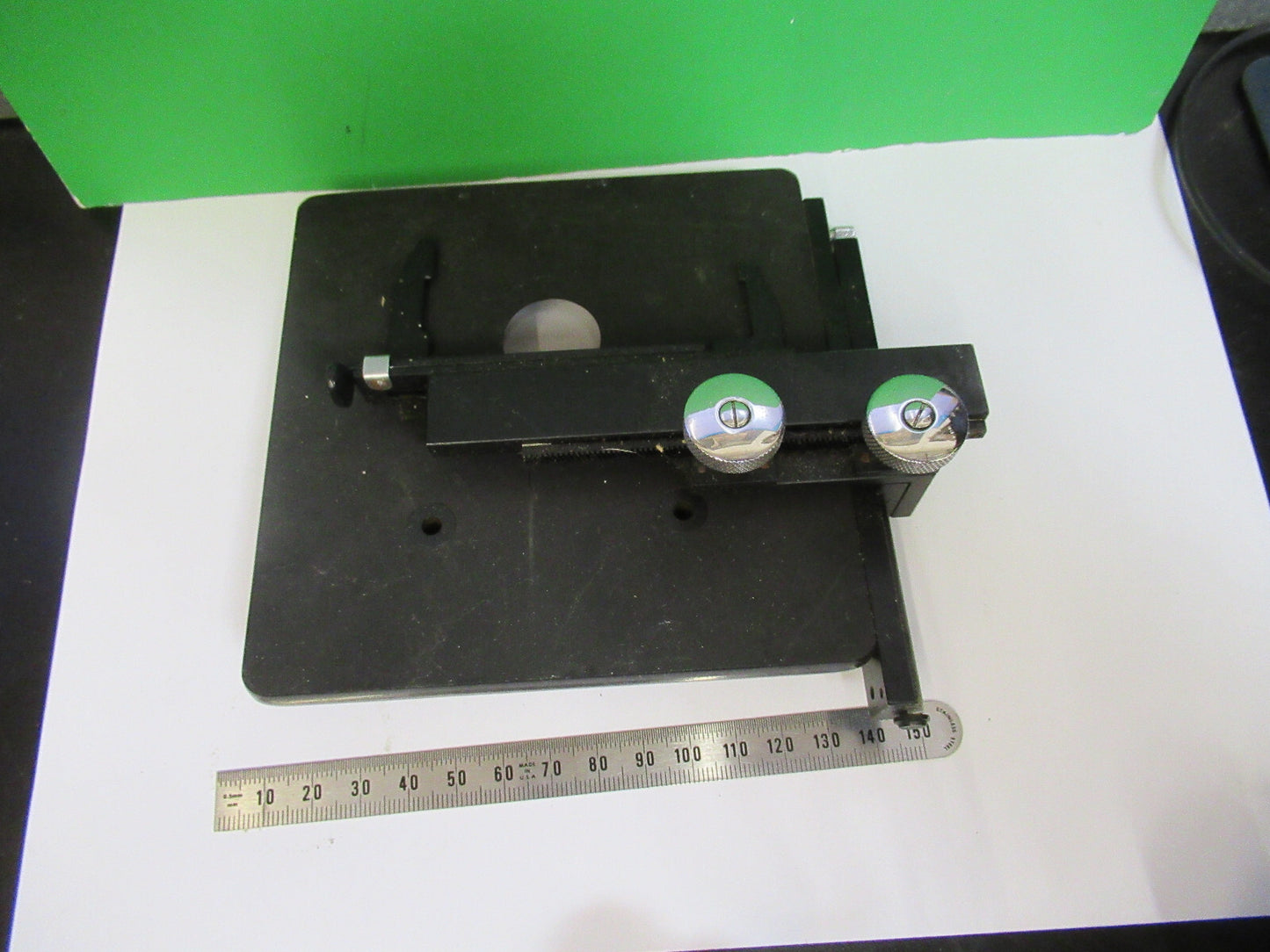 SPENCER AO VINTAGE STAGE TABLE XY ANTIQUE MICROSCOPE PART AS PICTURED X5-A-12