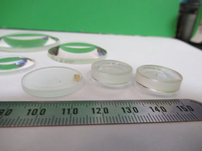 OPTICAL MICROSCOPE LOT LENSES CONVEX CONCAVE OPTICS AS PICTURED T5-A-83