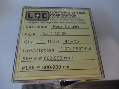 ex Nasa Optical One Lens 800-900 nm Laser Optics