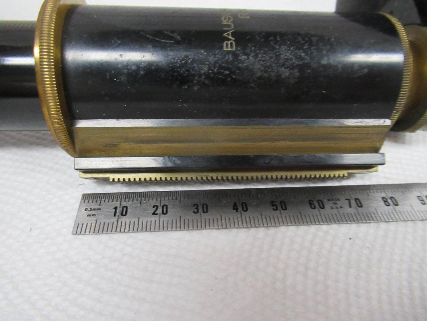 Antique Bausch & Lomb Tubus + Nosepiece Microscope Part