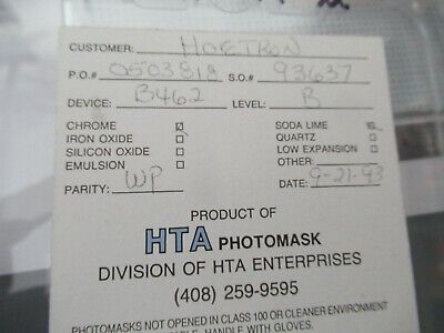 COLLECTABLE PHOTOMASK HOETRON ELECTRONIC COMPONENTS RARE AS PICTURED &F5-A-117