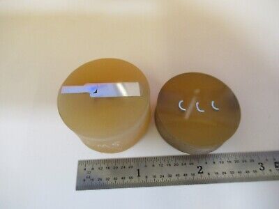 Lot 2 ea METALLOGRAPHIC METAL CROSS SECTION SPECIMEN MICROSCOPY SAMPLE &A7-A-28