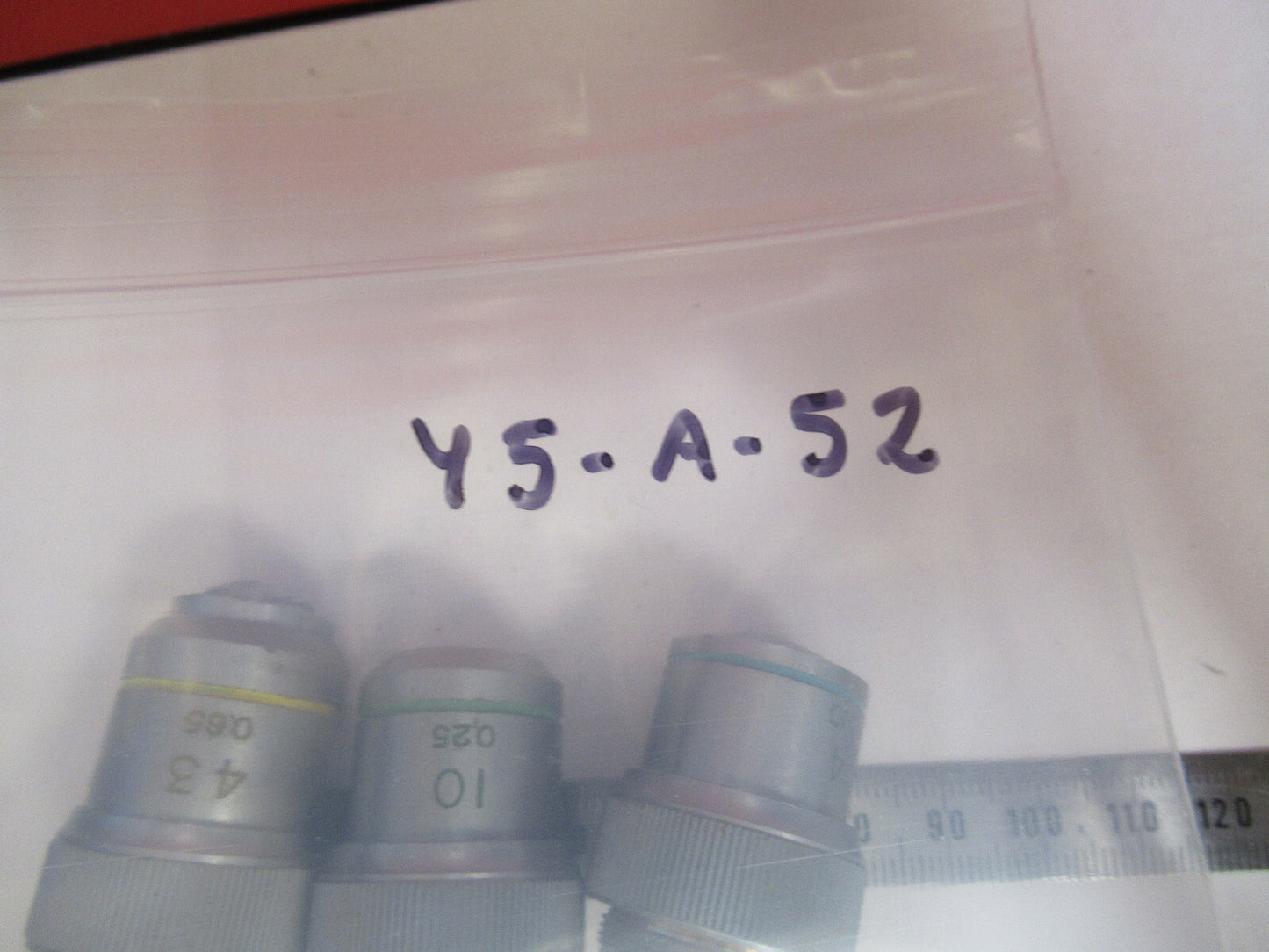 SWIFT LOT 43X 10X 4X MICROSCOPE PART OBJECTIVE AS PICTURED Y5-A-52