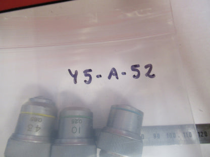 SWIFT LOT 43X 10X 4X MICROSCOPE PART OBJECTIVE AS PICTURED Y5-A-52
