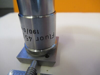 REICHERT AUSTRIA OBJECTIVE 45X /190 FLUOR MICROSCOPE PART AS PICTURED &W2-B-49