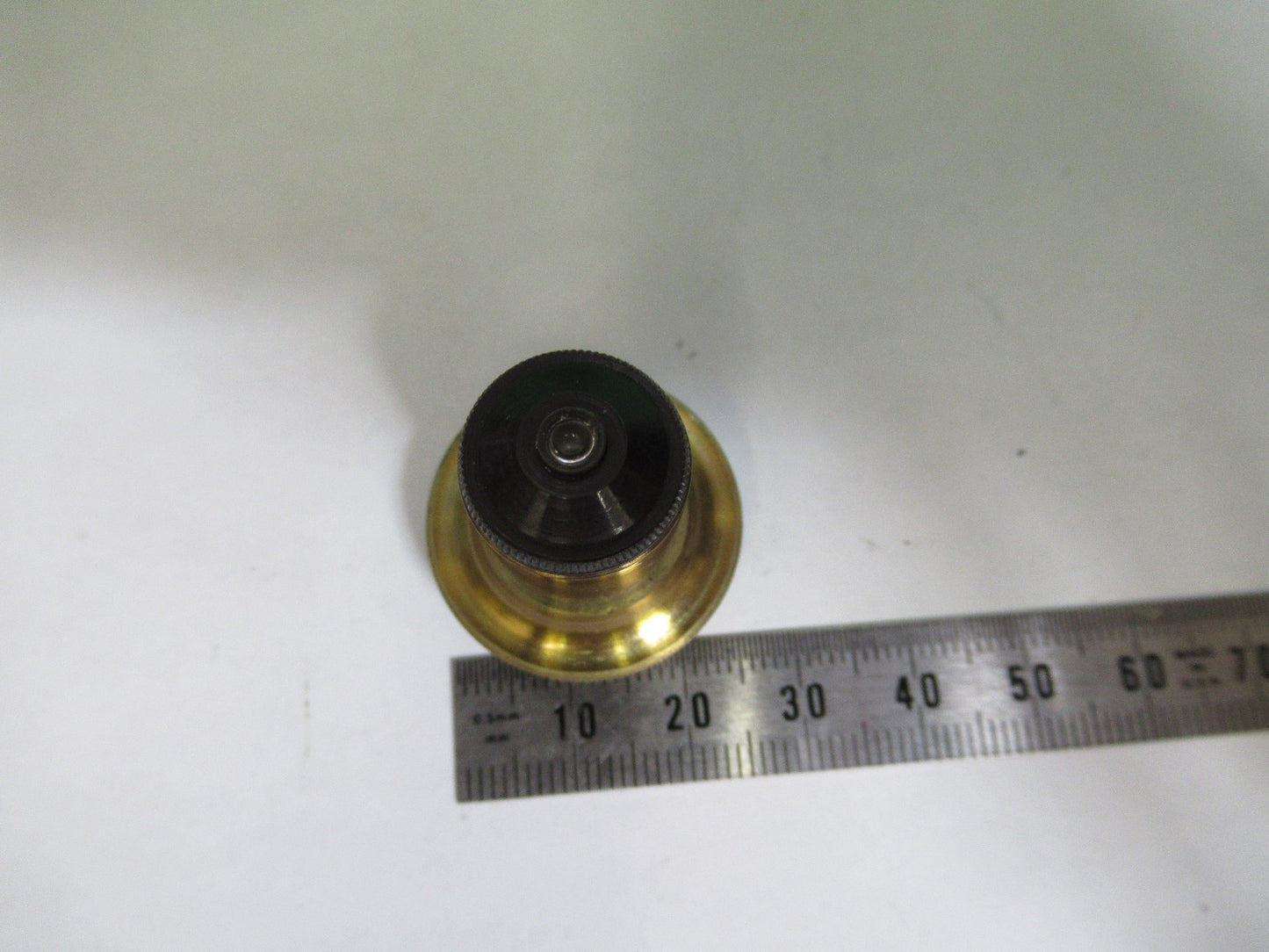 ANTIQUE BRASS H CROUCH LONDON LENS OBJECTIVE MICROSCOPE PART AS PICTURED T6-A-33