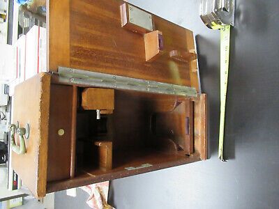 EMPTY SEIBERT GERMANY WOOD CABINET 1800's MICROSCOPE PART AS PICTURED #TB-5