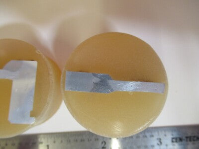 Los 2 Stück METALLOGRAPHISCHES METALLQUERSCHNITTPROBE MIKROSKOPISCHE PROBE &amp;A7-A-22