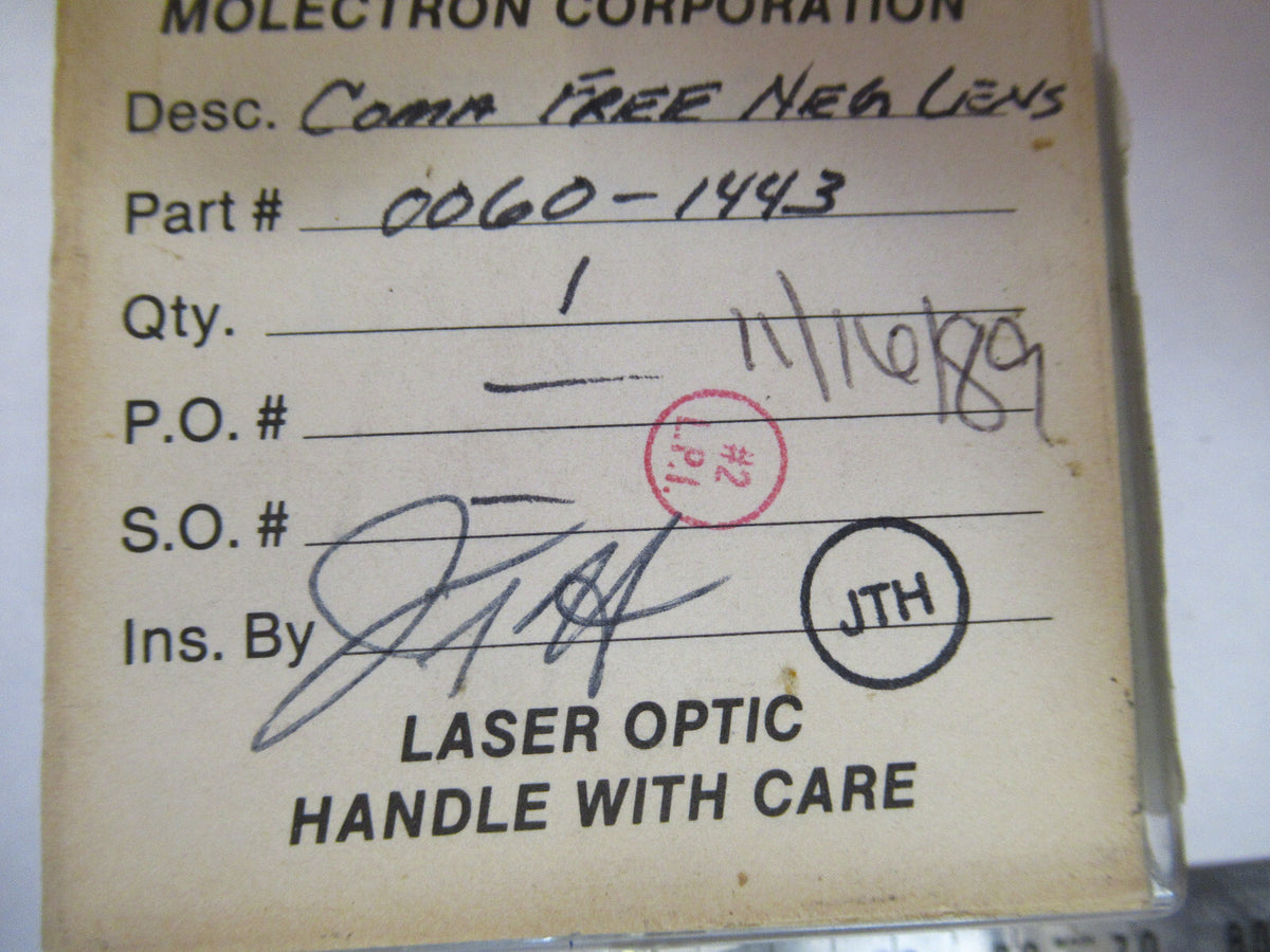 OPTICAL ex-NASA COATED LENS PRO LASER OPTICS AS PICTURED Y1-A-21