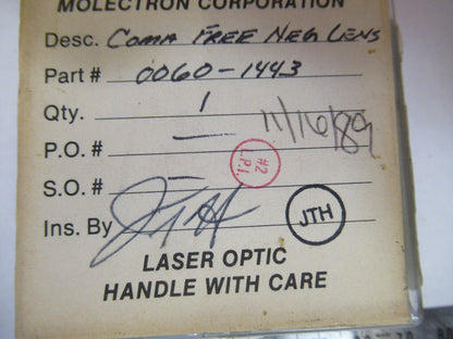 OPTICAL ex-NASA COATED LENS PRO LASER OPTICS AS PICTURED Y1-A-21