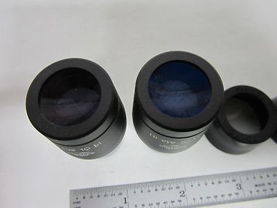 MICROSCOPE PART PAIR EYEPIECES TIYODA TOKIO HI-EYE 10 Bi AS IS OPTICS BIN#R5-17