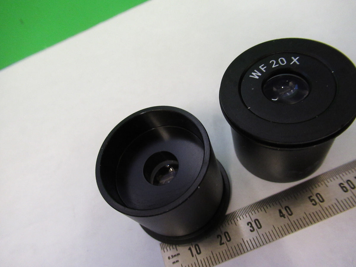 AMSCOPE PAIR WF 20X EYEPIECE OCULAR OPTICS MICROSCOPE PART AS PICTURED 82-A-54