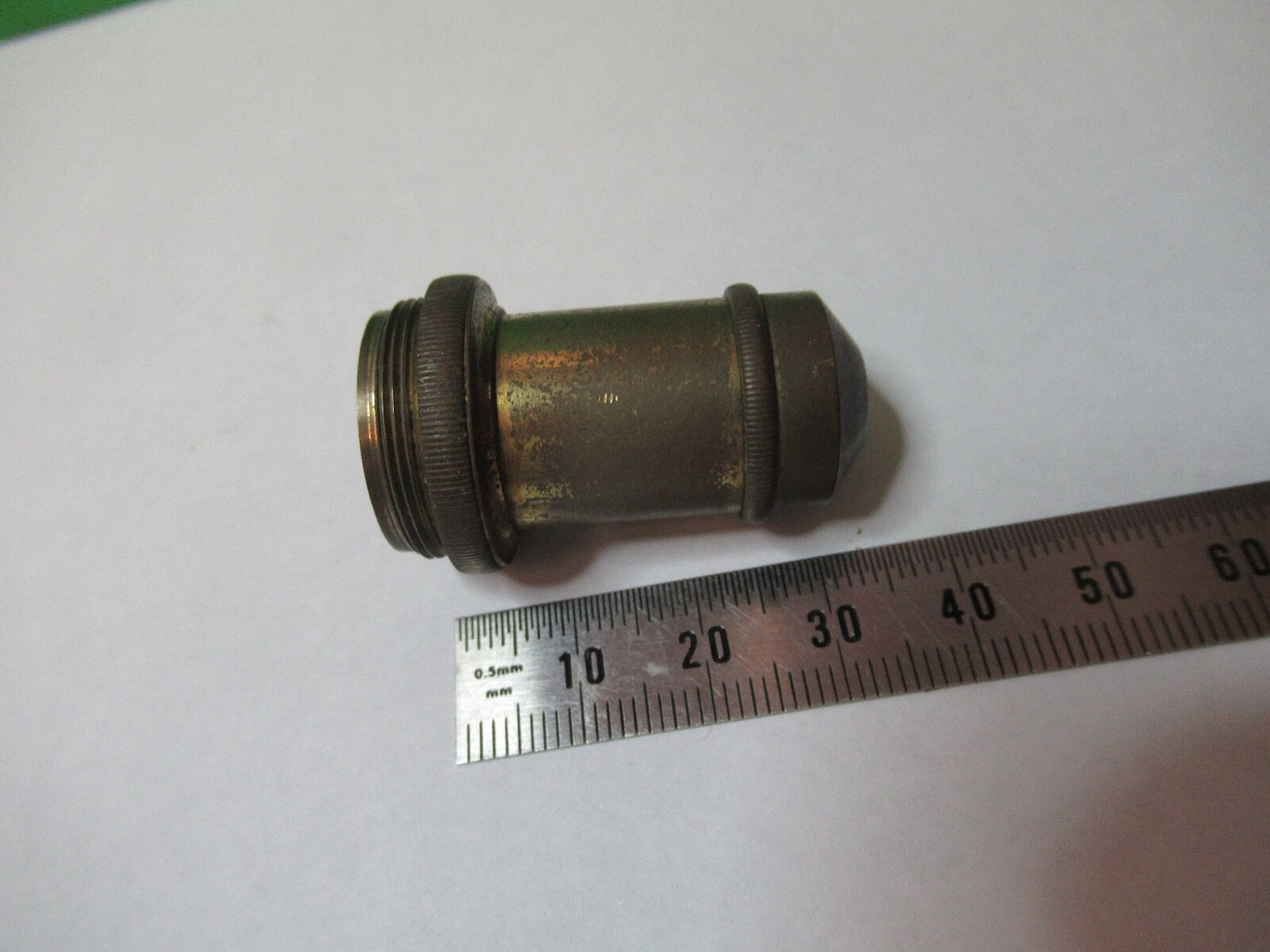 ANTIQUE ERNST LEITZ GERMANY "3" OBJECTIVE  MICROSCOPE PART AS PICTURED S2-C-101