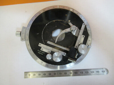 Antique Ernst Leitz Pol Stage Table Rotable Microscope Part