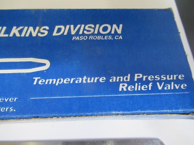 Zurn Wilkins Division Temperature Pressure Relief Valve
