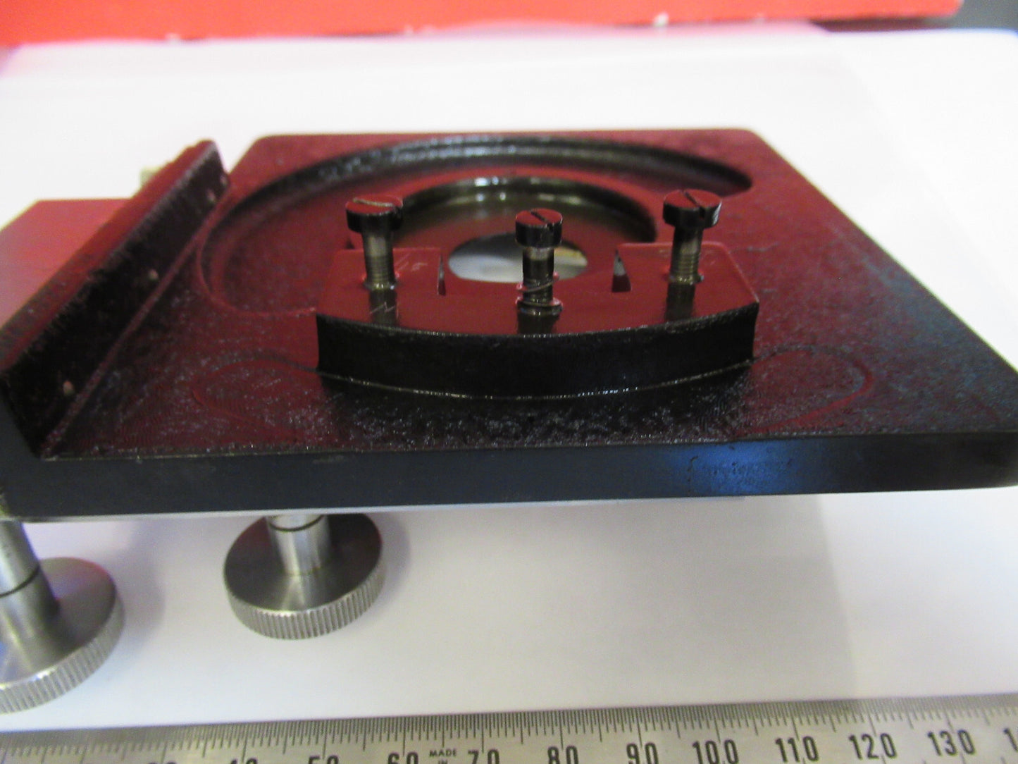 LEITZ GERMANY WETZLAR XY STAGE TABLE CLIPS MICROSCOPE PART AS PICTURED T9-A-19