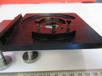 LEITZ GERMANY WETZLAR XY STAGE TABLE CLIPS MICROSCOPE PART AS PICTURED T9-A-19