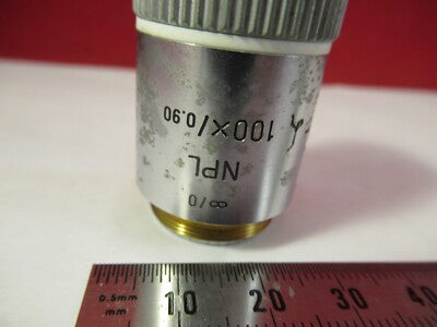 LEITZ OBJECTIVE 100X INFINITY NPL OPTICS MICROSCOPE PART AS PICTURED #10-B-25