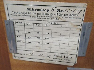 ANTIQUE ERNST LEITZ WETZLAR EMPTY WOOD CABINET for MICROSCOPE AS PICTURED &TD-5