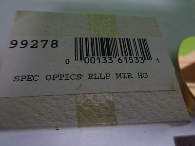 OPTICAL GOLD PLATED ELLIPTICAL MIRROR EDMUNDS SCI LASER OPTICS AS IS BIN#Y2-53
