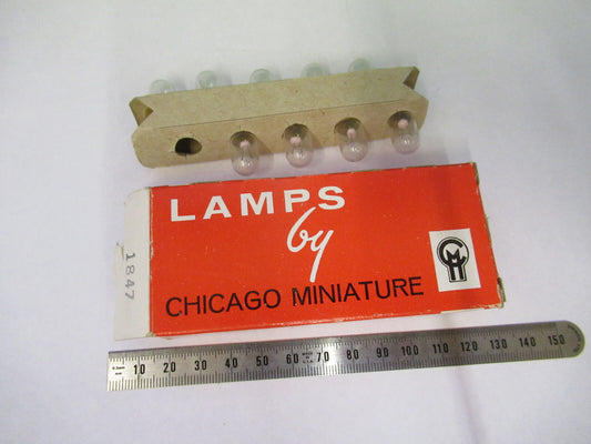 Lot 9 Ea Lamp Bulb Chicago Miniature 1847 Microscope or Instruments