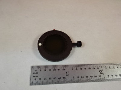 MICROSCOPE PART POLARIZER MOUNTED [burnt center] OPTICS AS IS BIN#P1-C-12