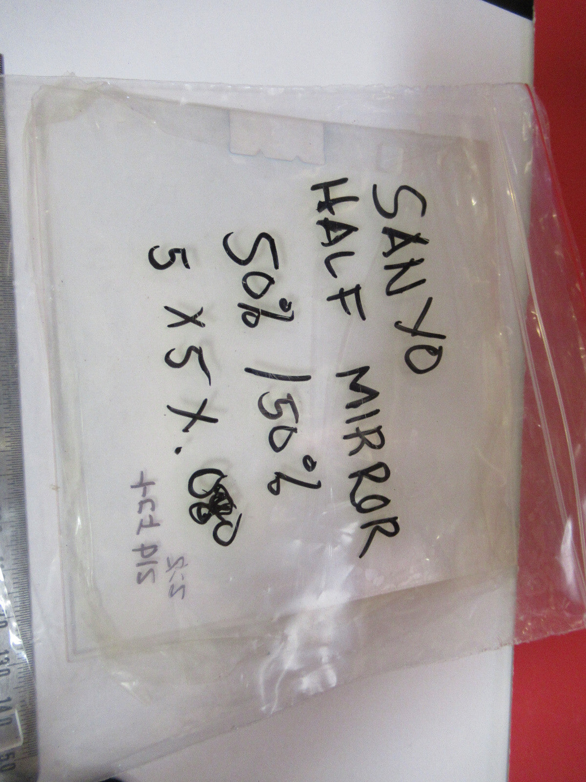 OPTICS  PLATE SANYO HALF MIRROR 50% / 50%  OPTICAL AS PICTURED T1-A-09