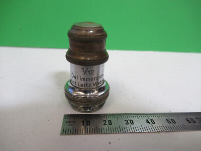 Antique Brass Ernst Leitz Objective Microscope Part Optics
