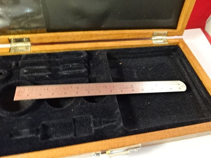 EMPTY WOODEN BOX BRUEL KJAER DENMARK MAHOGANY CASE ACCELEROMETER AS IS  #94-46