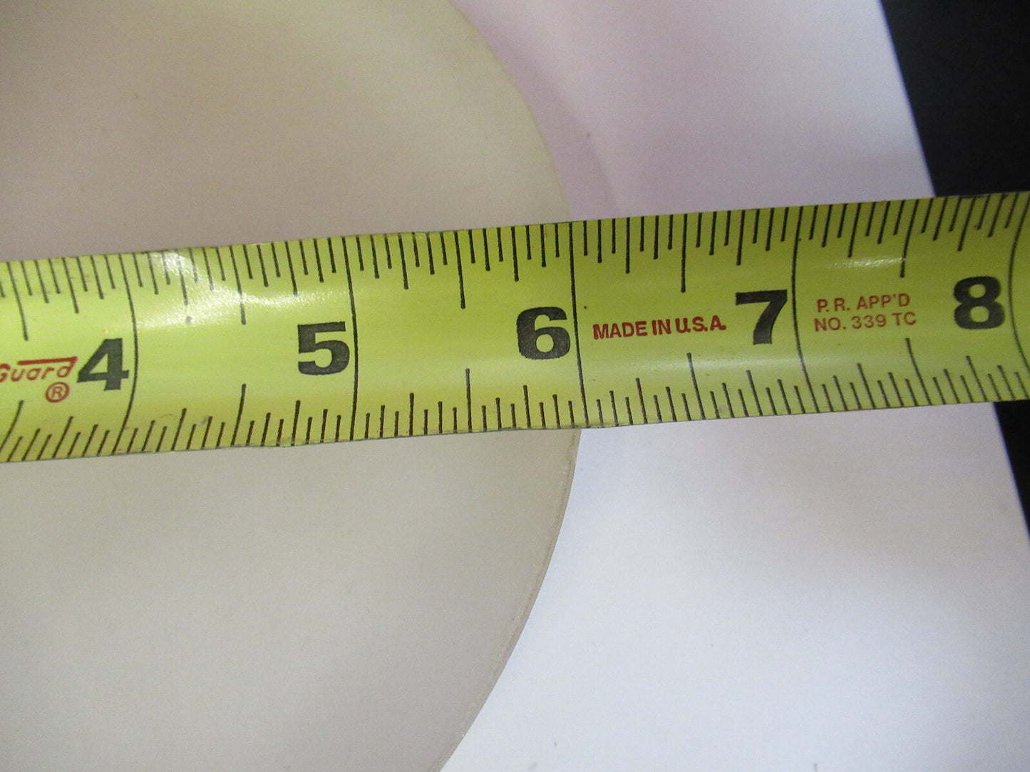 OPTICS HUGE PREFORM GLASS THICK & HEAVY 6" DIAMETER OPTICAL AS PICTURED T1-A-19