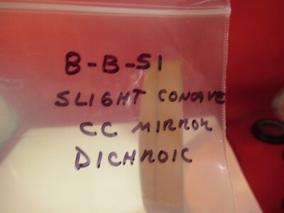 OPTICAL DICHROIC CONCAVE MIRROR ZERODUR SUBSTRATE 5" DIA THICK OPTICS &8-B-51