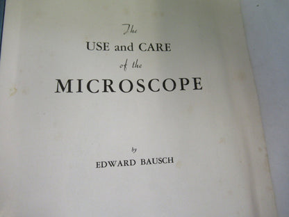 Antique Bausch & Lomb Use of Microscope Booklet 1932-49 Part