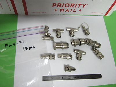 LOT 17 EA BNC T's ADAPTORS ETC FREQUENCY RF MICROWAVE BIN#FI-V-71