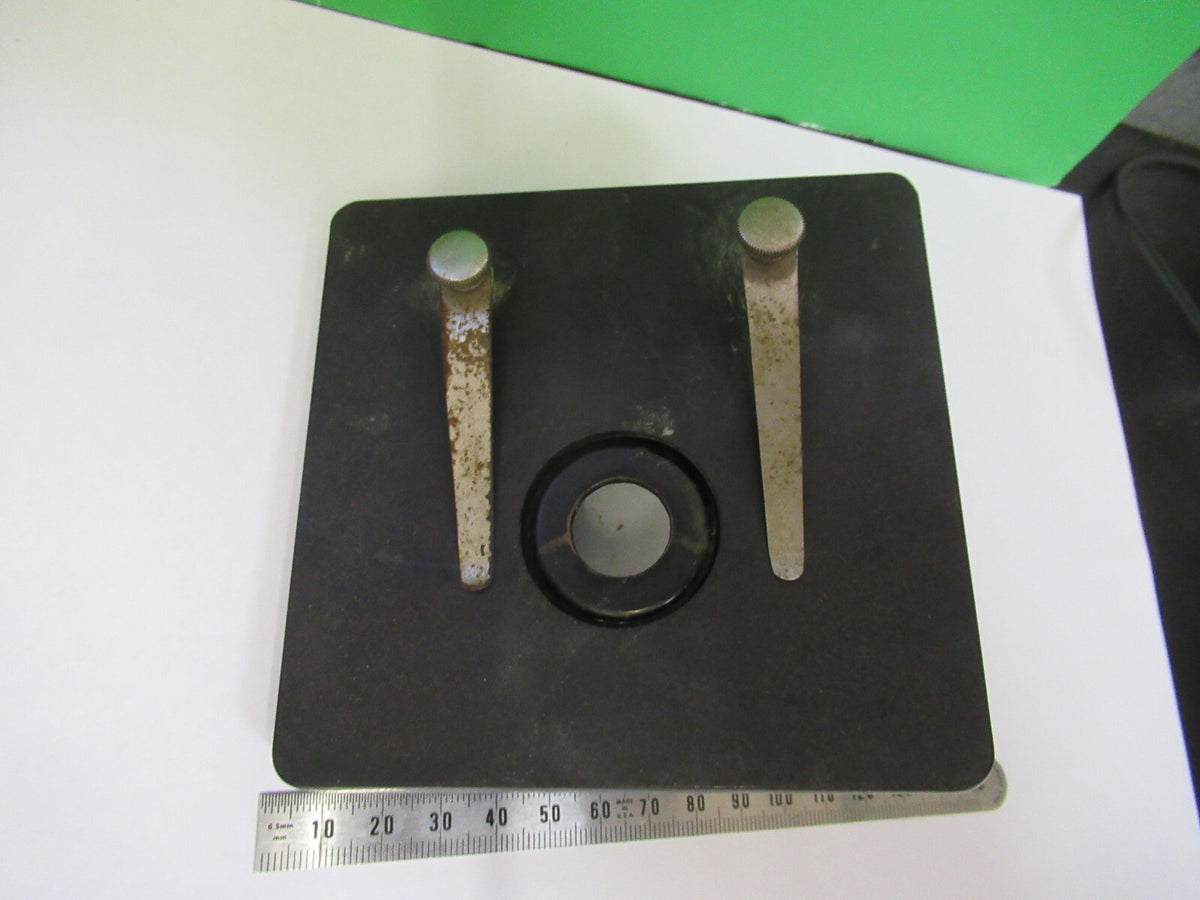 BAUSCH LOMB  STAGE TABLE ANTIQUE MICROSCOPE PART OPTICS AS PICTURED &F3-B-62