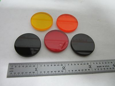 Lot 5 Ea Oriel Color Filter Microscope or Laser Optics