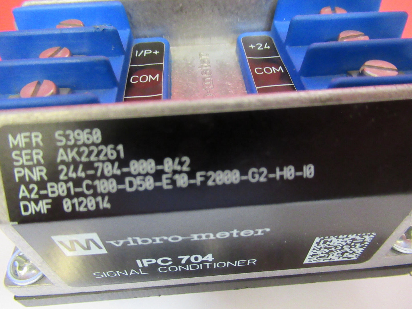 MEGGITT VIBRO-METER IPC704 244-704-000-042 AMP MODULE for ACCELEROMETER S3-B-43