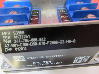 MEGGITT VIBRO-METER IPC704 244-704-000-042 AMP MODULE for ACCELEROMETER S3-B-43