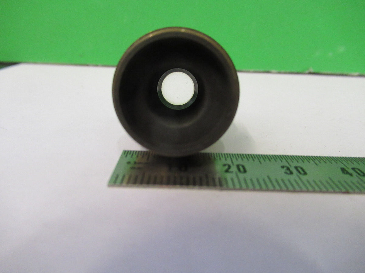 ANTIQUE BRASS UNKNOWN OBJECTIVE LENS RARE MICROSCOPE PART AS PICTURED Z4-B-76