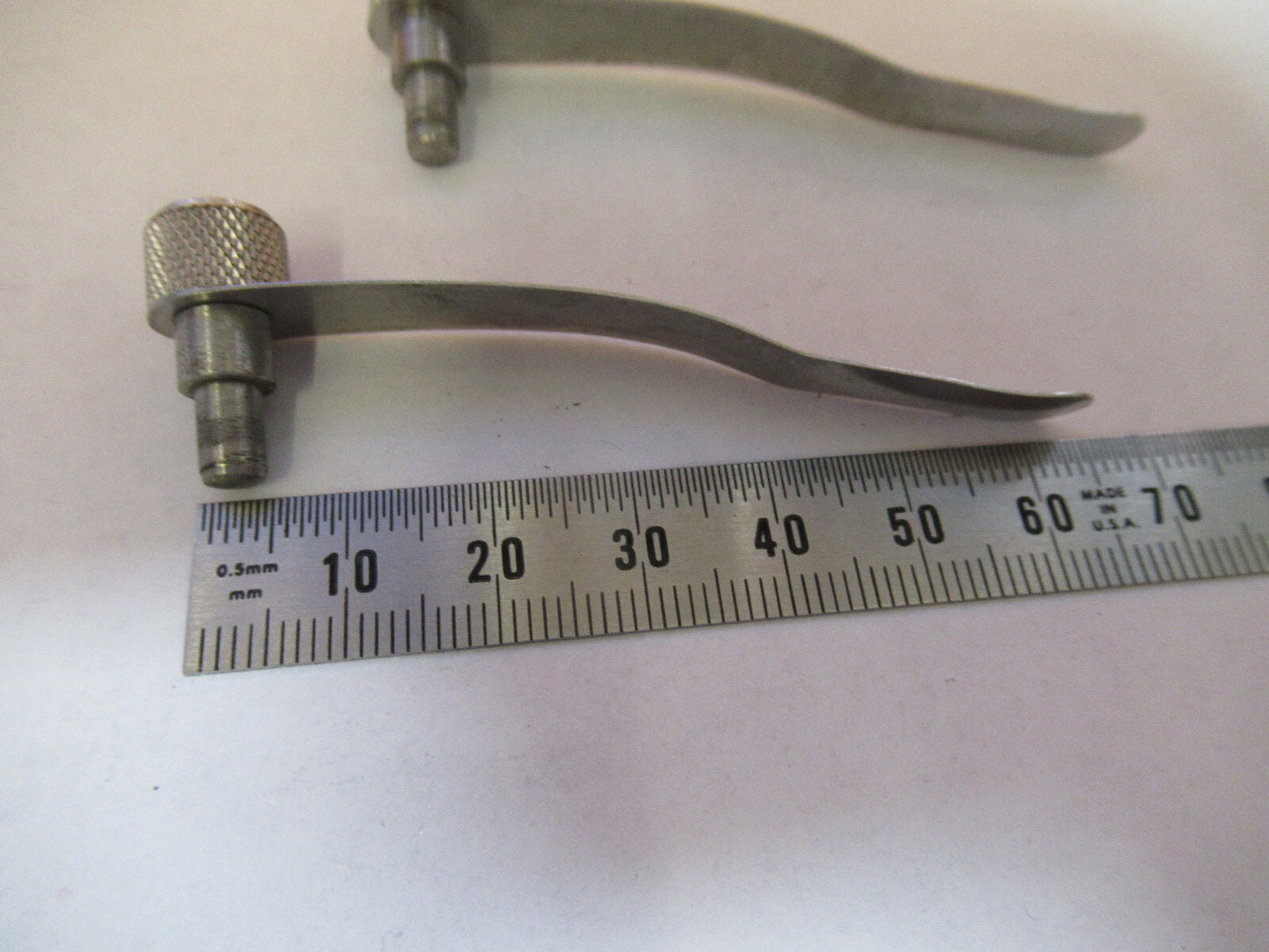 Antique American Optical Co. Spencer Lens Co. American Pair Clips Microscope Part