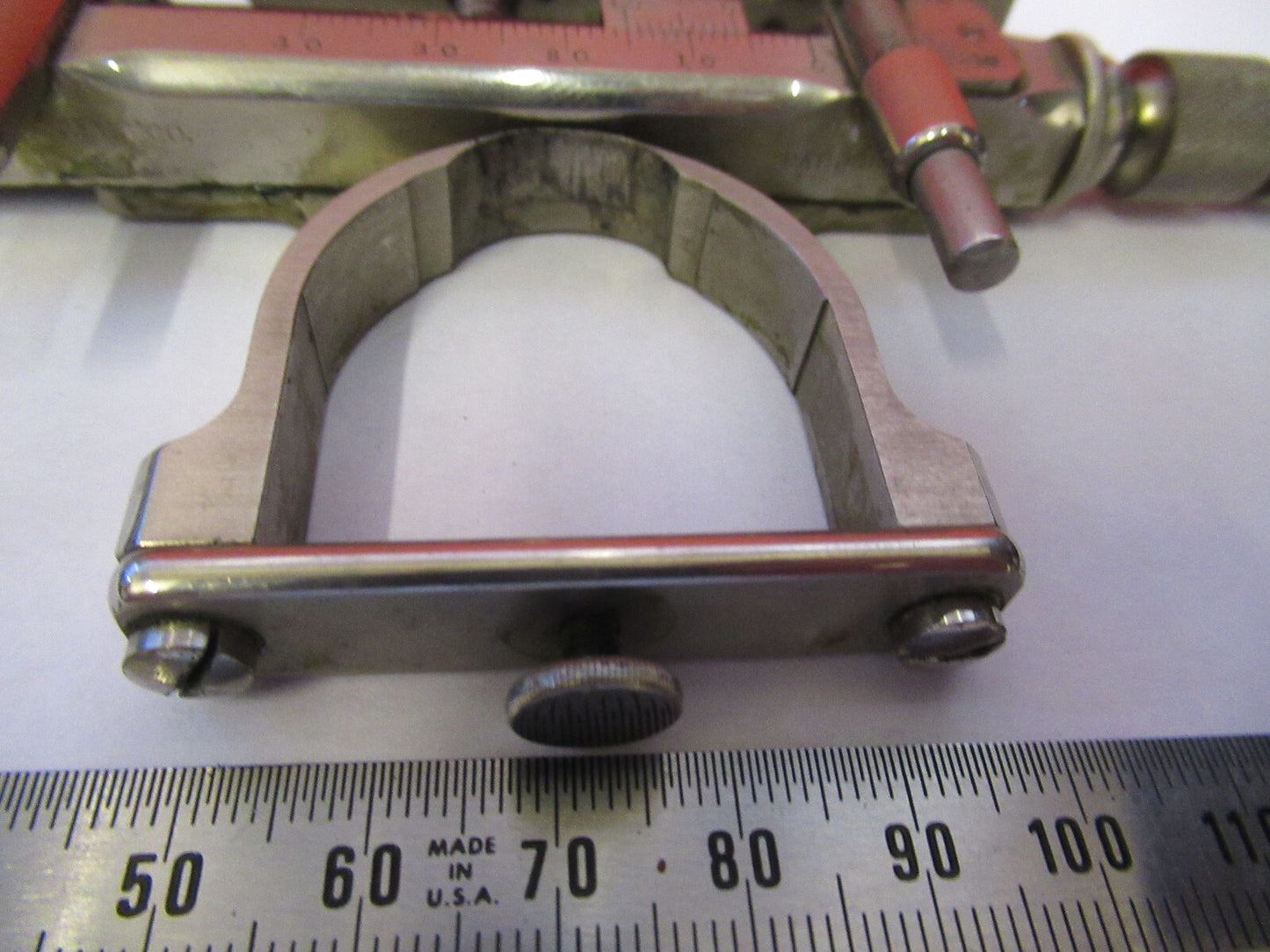 Antique Very Rare Spencer Lens Co. Xy Stage Clip Microscope Part