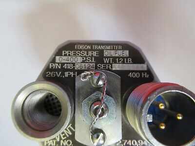 MEGGITT TRANSMITTER PRESSURE 418-06124 AIRCRAFT PART AS PICTURED &F6-A-80